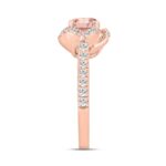 ETERNAL BLUSH COLLECTION LADIES RING 2CT ROUND DIAMOND 14K ROSE GOLD (CENTER STONE PINK ROUND DIAMOND 1 1/2CT) - Image 3