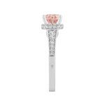 ETERNAL BLUSH COLLECTION LADIES RING 2CT ROUND DIAMOND 14K WHITE GOLD (CENTER STONE PINK ROUND DIAMOND 1 1/2CT) - Image 3