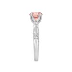 ETERNAL BLUSH COLLECTION LADIES RING 2CT ROUND DIAMOND 14K WHITE GOLD (CENTER STONE PINK ROUND DIAMOND 1 1/2CT) - Image 3