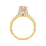 ETERNAL BLUSH COLLECTION LADIES RING 2CT ROUND DIAMOND 14K YELLOW GOLD (CENTER STONE PINK ROUND DIAMOND 1 1/2CT) - Image 2