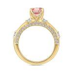 ETERNAL BLUSH COLLECTION LADIES RING 2CT ROUND DIAMOND 14K YELLOW GOLD (CENTER STONE PINK ROUND DIAMOND 1 1/2CT) - Image 2