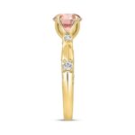 ETERNAL BLUSH COLLECTION LADIES RING 2CT ROUND DIAMOND 14K YELLOW GOLD (CENTER STONE PINK ROUND DIAMOND 1 1/2CT) - Image 3