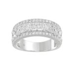 Ladies 14K White Gold Ladies Band 2 1/4CT Featuring Round & Radiant Cut Diamonds