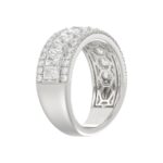 Ladies 14K White Gold Ladies Band 2 1/4CT Featuring Round & Radiant Cut Diamonds - Image 3