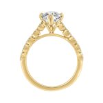 Ladies 14K Yellow Gold Ladies Elegance- Bridal Set  3 1/3CT Round & Marquise Diamonds 3.00CT Marquise Center stone (Color F-G -Clarity VS1/VS2) - Image 2