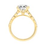 Ladies 14K Yellow Gold Ladies Elegance- Bridal Set  3 1/3CT Round & Radiant Diamond 3.00CT Radiant Center stone (Color F-G -Clarity VS1/VS2) - Image 2
