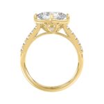 Ladies 14K Yellow Gold Ladies Elegance- Bridal Set  3 3/4CT Round & Oval Diamonds 2.00CT Oval Center stone (Color F-G -Clarity VS1/VS2) - Image 2