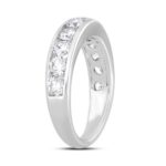 LADIES BAND 1 1/2CT ROUND DIAMOND 14K WHITE GOLD - Image 3