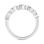 LADIES BAND 1CT OVAL DIAMOND 14K WHITE GOLD - Image 2