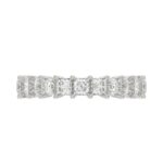 LADIES BAND 3 1/4CT PRINCESS DIAMOND 14K WHITE GOLD - Image 5