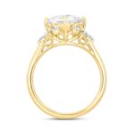 LADIES BRIDAL SET 1 1/2CT ROUND DIAMOND 18K YELLOW GOLD (CENTER STONE PRINCESS DIAMOND 1.00CT) - Image 2