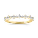 LADIES BRIDAL SET 1 1/2CT ROUND DIAMOND 18K YELLOW GOLD (CENTER STONE PRINCESS DIAMOND 1.00CT) - Image 4