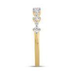 LADIES BRIDAL SET 1 1/2CT ROUND DIAMOND 18K YELLOW GOLD (CENTER STONE PRINCESS DIAMOND 1.00CT) - Image 6