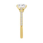 LADIES BRIDAL SET 1 1/2CT ROUND/OVAL DIAMOND 18K YELLOW GOLD (CENTER STONE OVAL DIAMOND 1.00CT) - Image 3