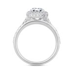 LADIES BRIDAL SET 1 3/4CT ROUND DIAMOND 14K WHITE GOLD (CENTER STONE ROUND DIAMOND 1CT ) - Image 2