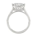 LADIES BRIDAL SET 3 1/3CT ROUND/OVAL DIAMOND 14K WHITE GOLD - Image 3