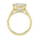 LADIES BRIDAL SET 3 1/3CT ROUND/OVAL DIAMOND 14K YELLOW GOLD - Image 3