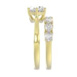 LADIES BRIDAL SET 3 1/3CT ROUND/OVAL DIAMOND 14K YELLOW GOLD - Image 4