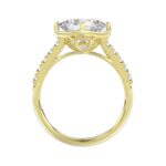 LADIES BRIDAL SET 3 3/4CT ROUND/OVAL DIAMOND 14K YELLOW GOLD (CENTER STONE OVAL DIAMOND 2.00CT) - Image 3