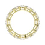 LADIES ETERNITY BAND 5CT ROUND DIAMOND 14K YELLOW GOLD - Image 2