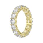 LADIES ETERNITY BAND 5CT ROUND DIAMOND 14K YELLOW GOLD - Image 3