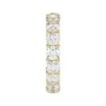LADIES ETERNITY BAND 5CT ROUND DIAMOND 14K YELLOW GOLD - Image 4