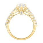 LADIES RING 1 1/2CT ROUND DIAMOND 14K YELLOW GOLD (CENTER STONE ROUND DIAMOND 1CT) - Image 2
