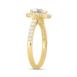LADIES RING 1 1/2CT ROUND DIAMOND 14K YELLOW GOLD (CENTER STONE ROUND DIAMOND 1CT) - Image 3