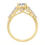 LADIES RING 1 1/2CT ROUND DIAMOND 14K YELLOW GOLD (CENTER STONE ROUND DIAMOND 1CT) - Image 2