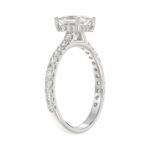 LADIES RING 1 1/2CT ROUND/PRINCESS DIAMOND 14K WHITE GOLD (CENTER STONE PRINCESS DIAMOND 1CT) - Image 3