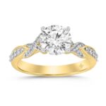 LADIES RING 1 3/4CT ROUND DIAMOND 14K YELLOW GOLD (CENTER STONE ROUND DIAMOND 1 1/2CT )