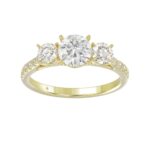 LADIES RING 1 3/4CT ROUND DIAMOND 14K YELLOW GOLD (CENTER STONE ROUND DIAMOND 1CT )