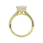 LADIES RING 2 1/2CT ROUND/PRINCESS DIAMOND 14K YELLOW GOLD (CENTER STONE PRINCESS DIAMOND 2CT ) - Image 2