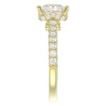 LADIES RING 2 1/2CT ROUND/PRINCESS DIAMOND 14K YELLOW GOLD (CENTER STONE PRINCESS DIAMOND 2CT ) - Image 3