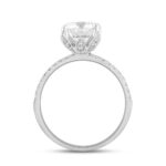 LADIES RING 2 1/4CT ROUND DIAMOND 14K WHITE GOLD (CENTER STONE ROUND DIAMOND 2CT ) - Image 2