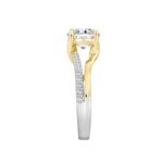 LADIES RING 2 1/4CT ROUND DIAMOND 14K WHITE/YELLOW GOLD (CENTER STONE ROUND DIAMOND 2CT ) - Image 3