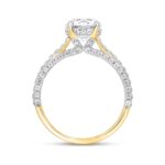 LADIES RING 2 1/4CT ROUND DIAMOND 14K YELLOW GOLD (CENTER STONE ROUND DIAMOND 1 1/2CT ) - Image 2