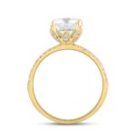 LADIES RING 2 1/4CT ROUND DIAMOND 14K YELLOW GOLD (CENTER STONE ROUND DIAMOND 2CT ) - Image 2