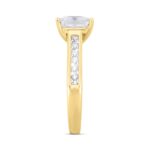LADIES RING 2CT PRINCESS DIAMOND 14K YELLOW GOLD (CENTER STONE PRINCESS DIAMOND 1 1/2CT ) - Image 3