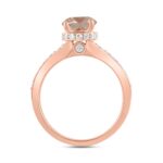 LADIES RING 2CT ROUND DIAMOND 14K ROSE GOLD (CENTER STONE PINK ROUND DIAMOND 1 1/2CT ) - Image 3