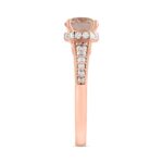 LADIES RING 2CT ROUND DIAMOND 14K ROSE GOLD (CENTER STONE PINK ROUND DIAMOND 1 1/2CT ) - Image 2