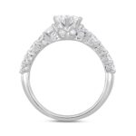 LADIES RING 2CT ROUND DIAMOND 14K WHITE GOLD (CENTER STONE ROUND DIAMOND 1CT ) - Image 2