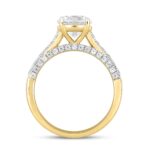 LADIES RING 2CT ROUND DIAMOND 14K YELLOW GOLD (CENTER STONE ROUND DIAMOND 1 1/2CT ) - Image 2