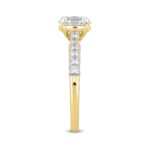 LADIES RING 2CT ROUND DIAMOND 14K YELLOW GOLD (CENTER STONE ROUND DIAMOND 1 1/2CT ) - Image 3