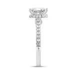 LADIES RING 3 1/2CT ROUND/PRINCESS DIAMOND 14K WHITE GOLD (CENTER STONE PRINCESS DIAMOND 3CT ) - Image 3