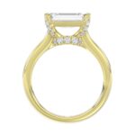 LADIES RING 3 1/4CT ROUND/EMERALD DIAMOND 14K YELLOW GOLD (CENTER STONE EMERALD DIAMOND 3.00CT) - Image 5