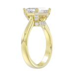 LADIES RING 3 1/4CT ROUND/EMERALD DIAMOND 14K YELLOW GOLD (CENTER STONE EMERALD DIAMOND 3.00CT) - Image 4