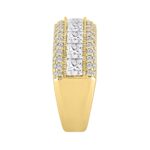 LADIES RING 3CT ROUND/PRINCESS DIAMOND 14K YELLOW GOLD - Image 3