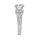 LADIES RING 4 1/3CT ROUND DIAMOND 14K WHITE GOLD (CENTER STONE ROUND DIAMOND 3CT ) - Image 3