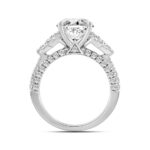 LADIES RING 4 1/3CT ROUND/PEAR/OVAL/MARQUISE DIAMOND 14K WHITE GOLD (CENTER STONE OVAL DIAMOND 3.00CT) - Image 3